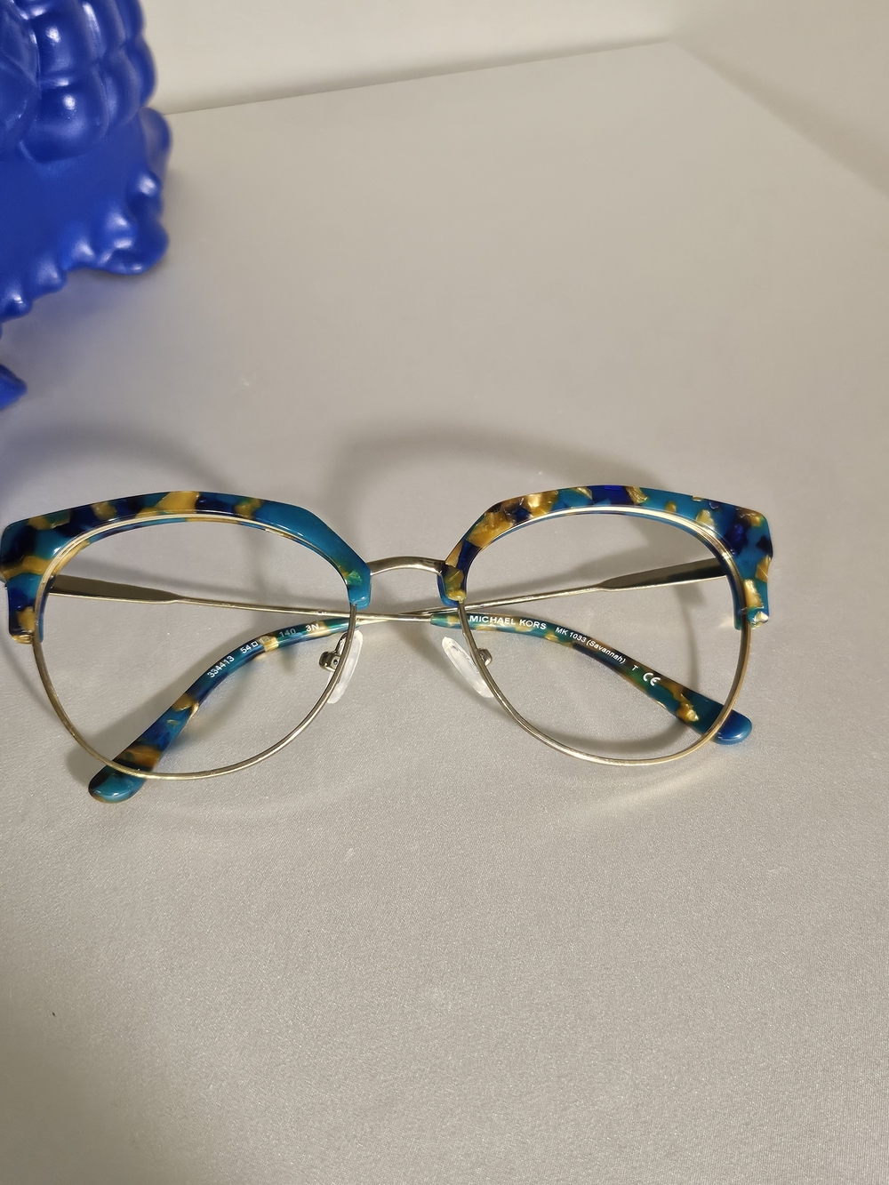 Michael Kors Blue Green Tortoiseshell Cat-Eye Glasses - Women Accessories - Picture 7 of 8